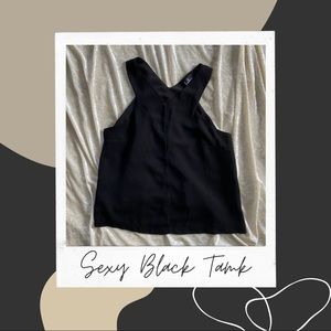 Sexy Black Top with Open Back